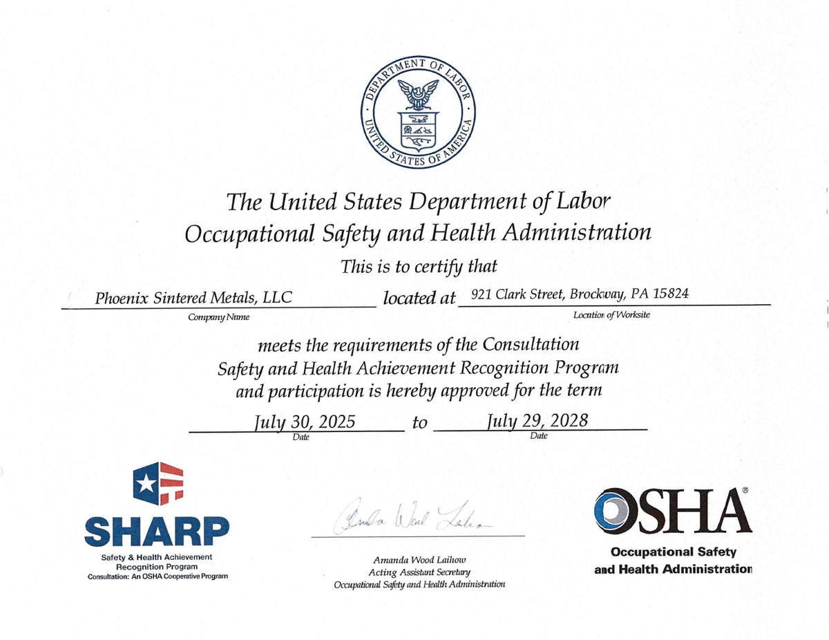 Sharp Certification